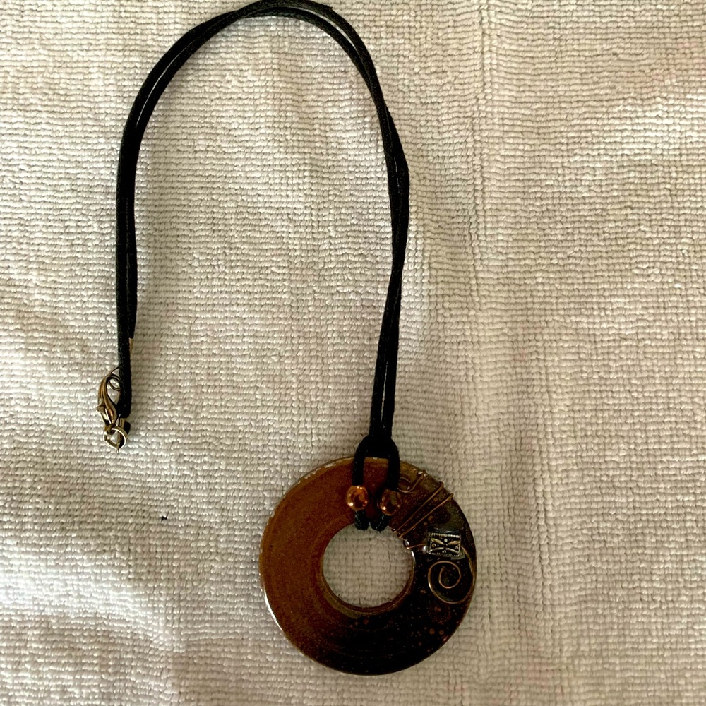 Ladies Womens Washer Wears Handmade Necklace 18” Copper Color